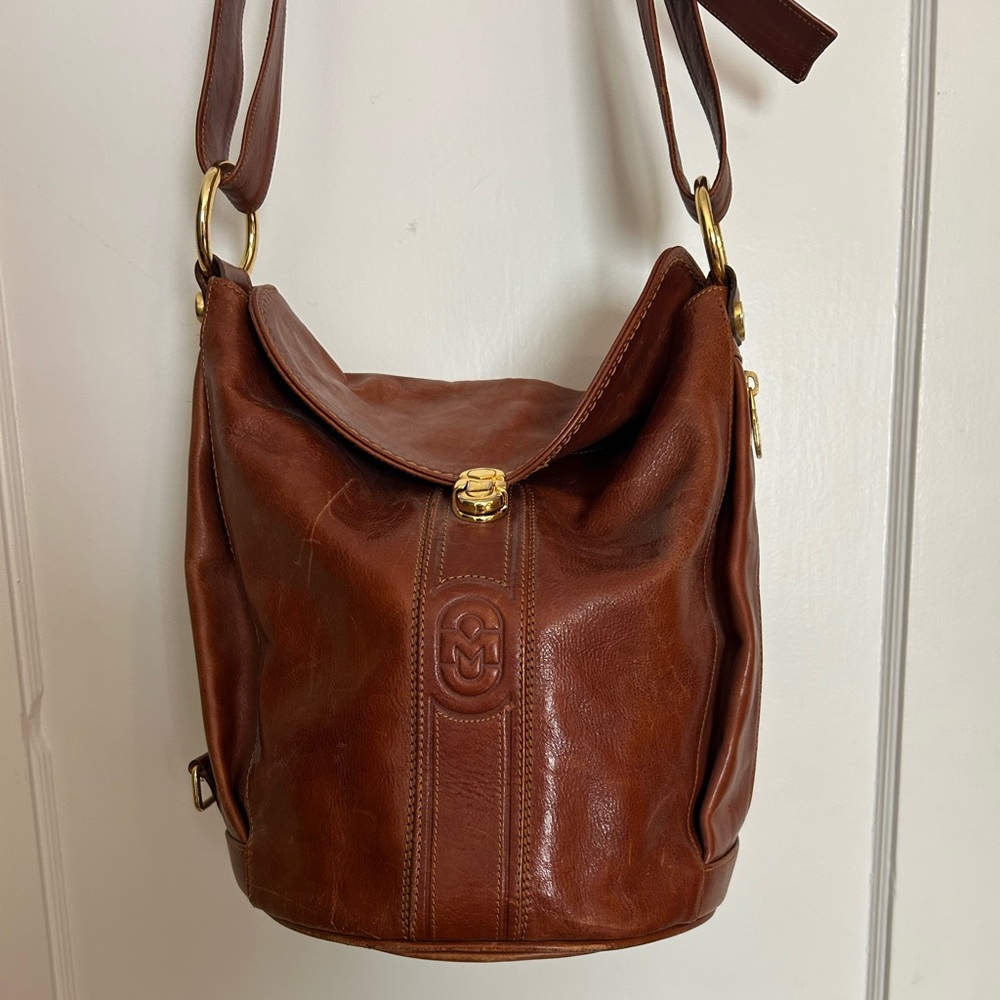 SOLD - Vintage Marino Orlandi Bucket Convertible Crossbody Bag